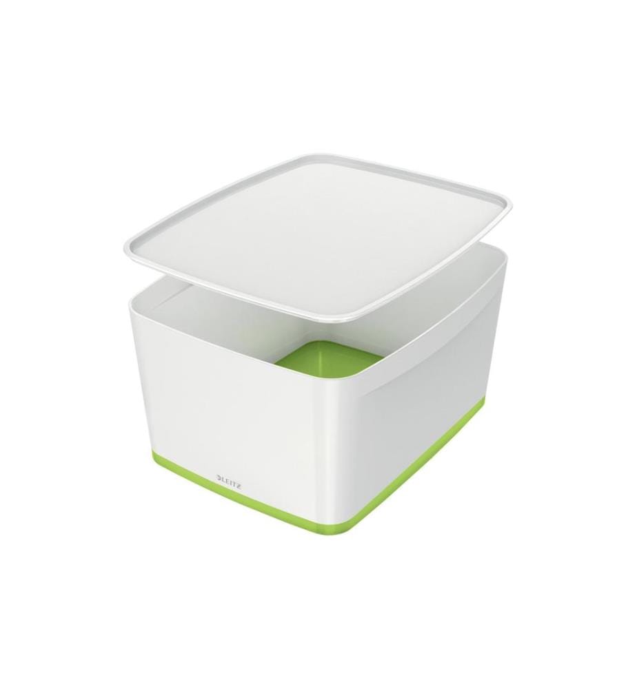 LEITZ - Boîte de rangement MyBox WOW Grand, vert; blanc, couvercle