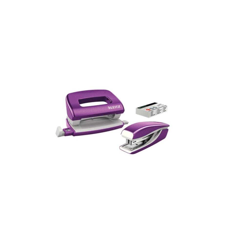 LEITZ - Perforatrice et mini-agrafeuse WOW 10 Page(s), Violet