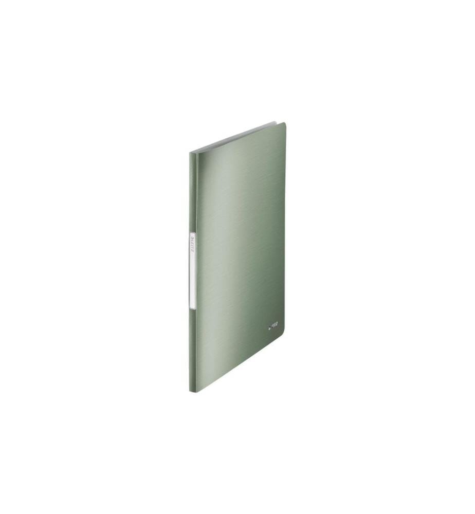 LEITZ - Chemises de présentation Style Vert, avec 20 pochettes transparentes