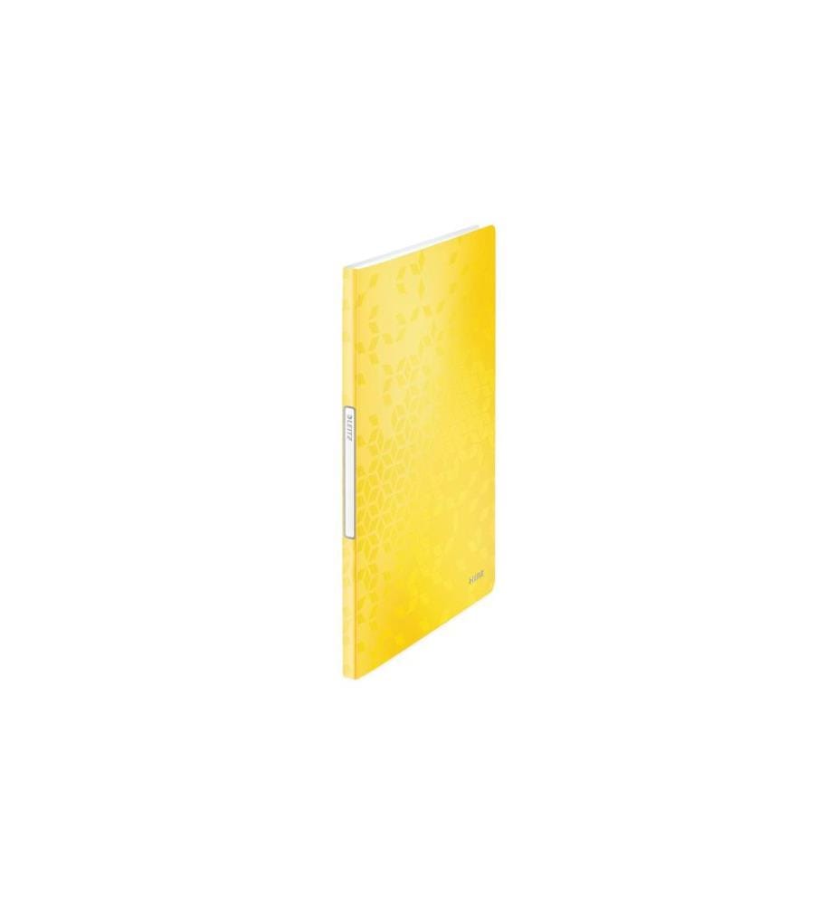 LEITZ - Chemises de présentation WOW Jaune, avec 20 pochettes transparentes