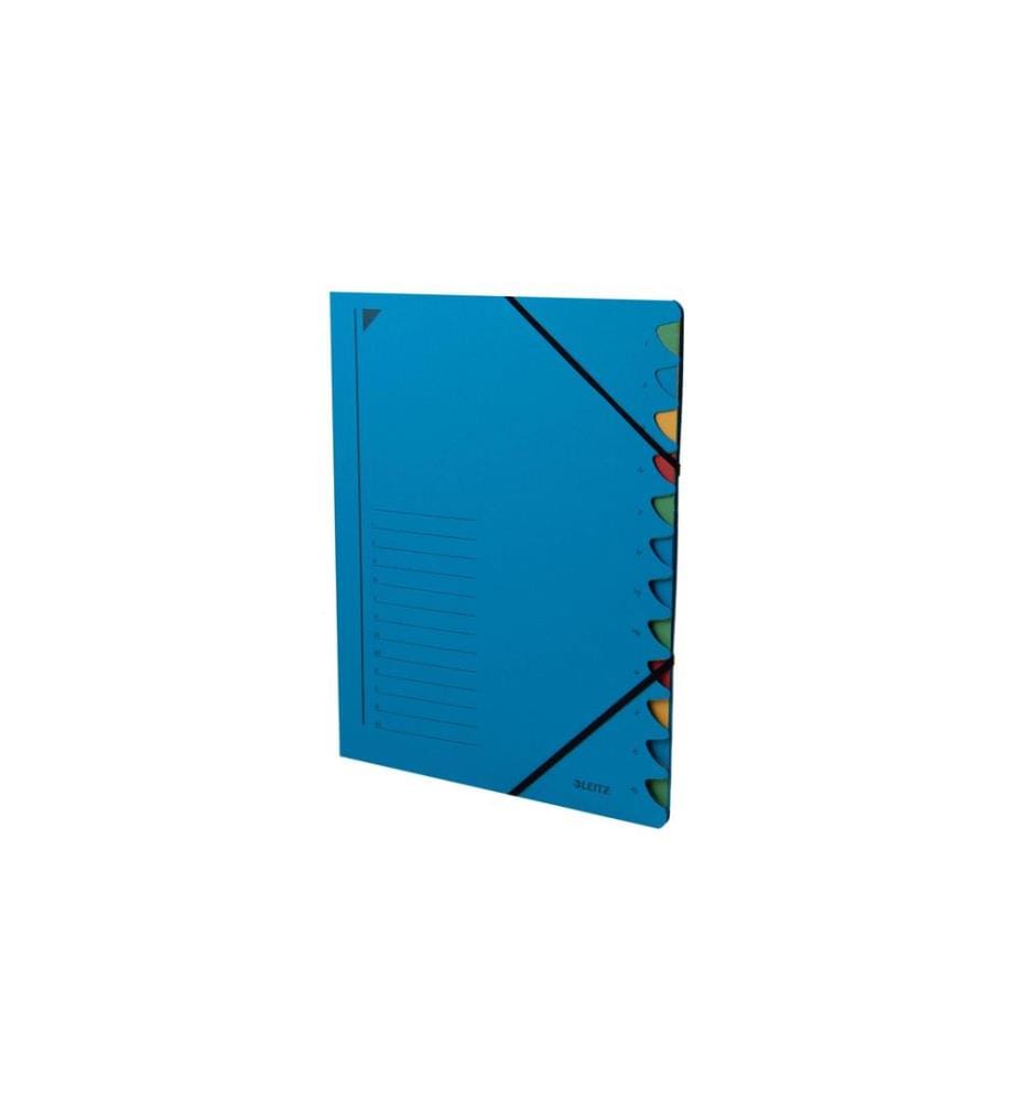 LEITZ - Classeur à compartiments Bleu, 12 compartiments