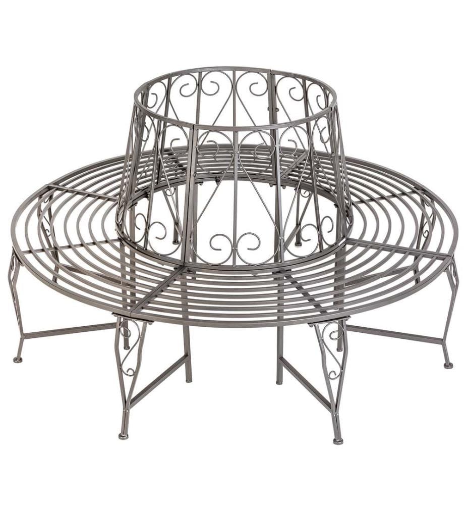 Banc de jardin circulaire Enyd - gris anthracite