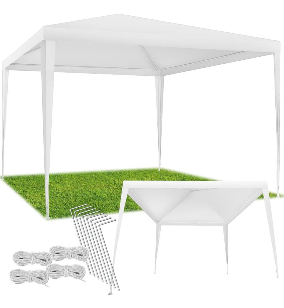 Pavillon FARAH imperméable avec système enfichable 3x3m - blanc