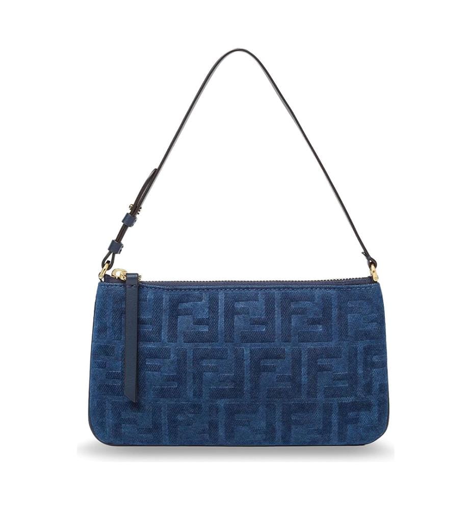 Pochette À Baguette Plate - Bleu