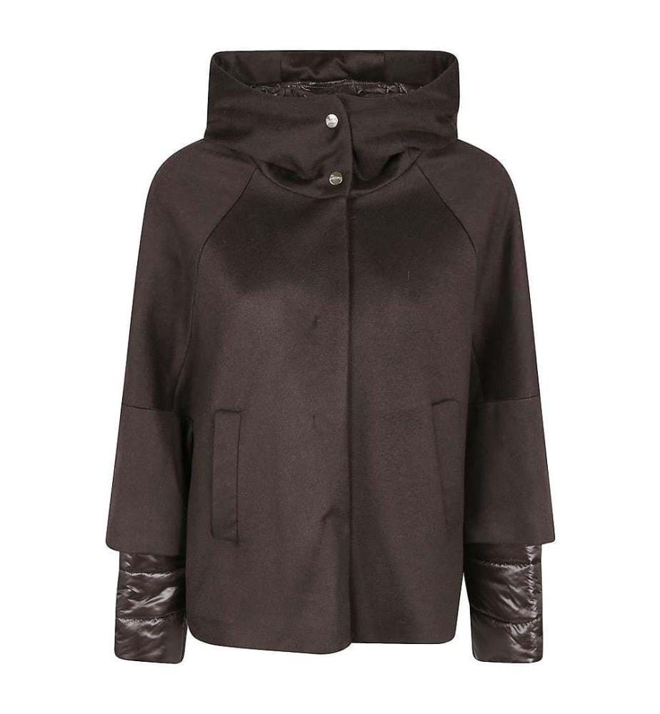 Veste en cachemire pur et nylon ultraléger - Marron foncé