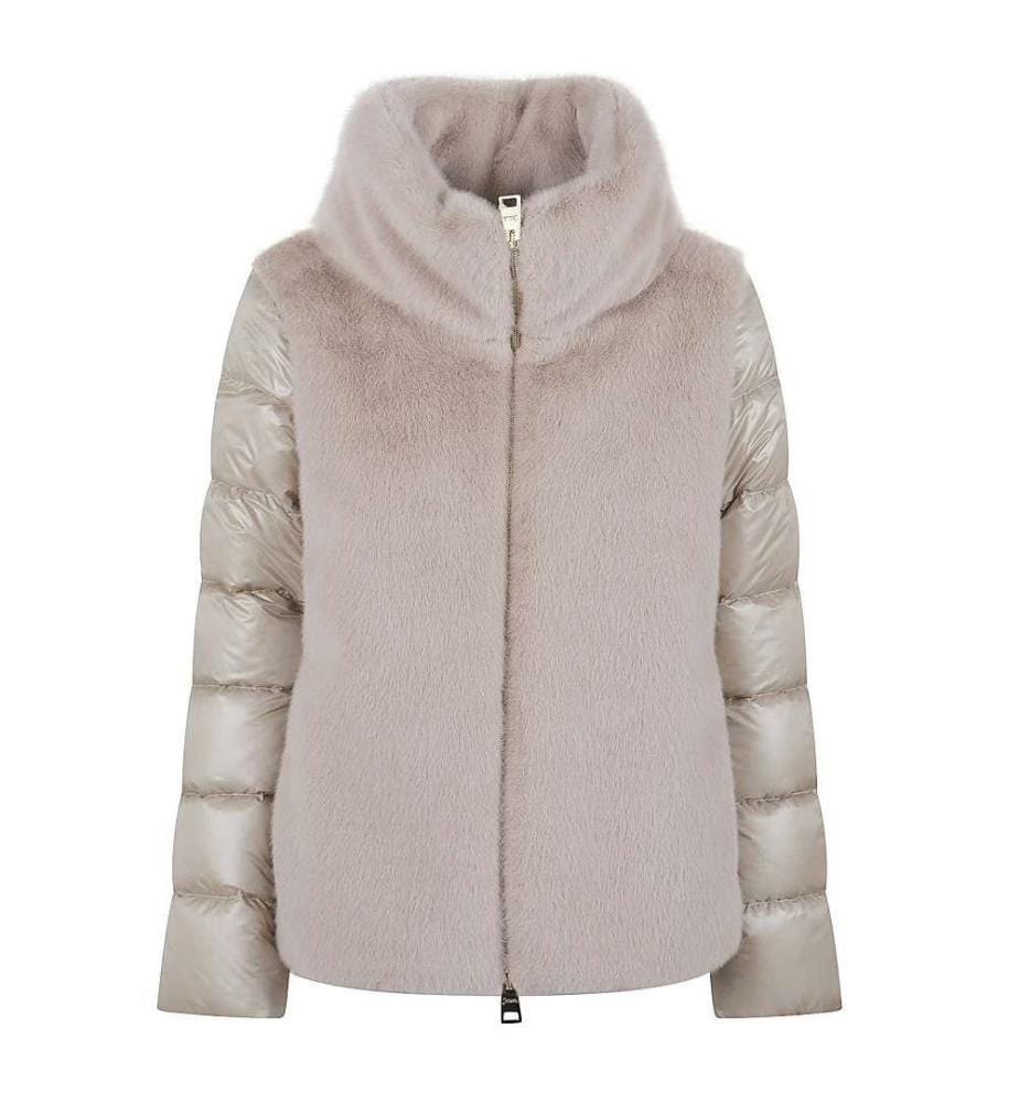 Veste en nylon ultraléger et fausse fourrure Lady - Chantilly