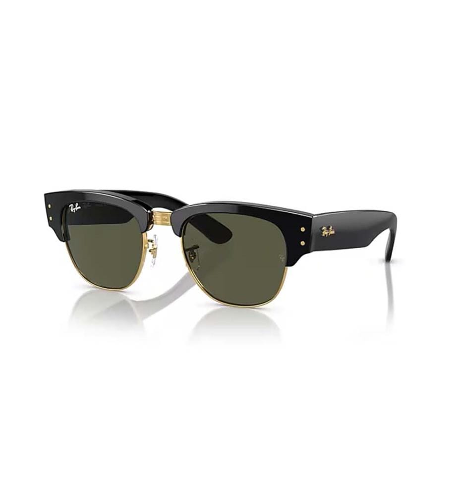 Lunettes de Soleil Mega Clubmaster - Poli Noir sur Or et Vert G-15