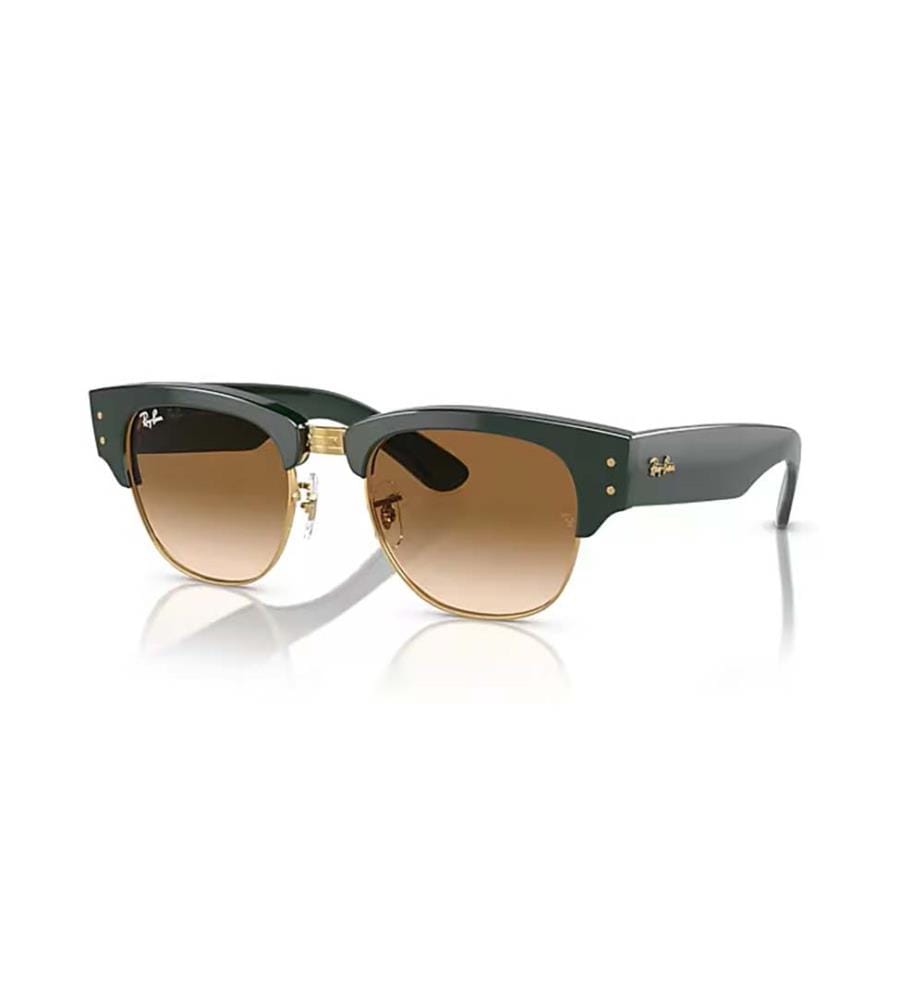 Lunettes de Soleil Mega Clubmaster - Poli Haut Vert sur Doré et Marron clair