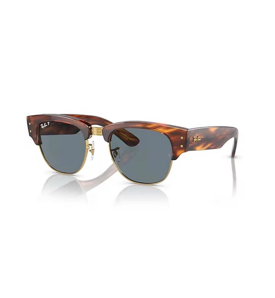Lunettes de Soleil Mega Clubmaster - Poli Rayé Havana et Bleu foncé