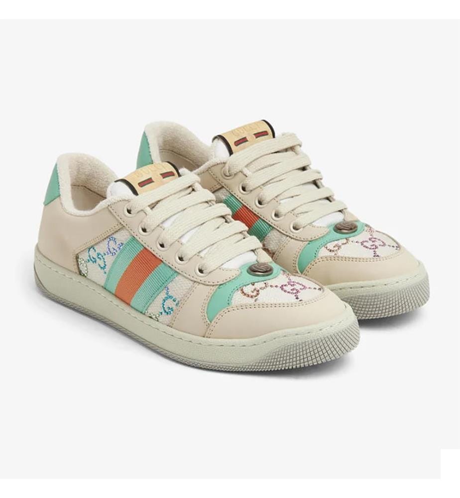 Baskets Screener GG - Beige et Bleu