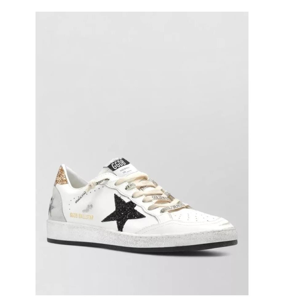 Baskets Ball Star - Blanc Noir Or Glace