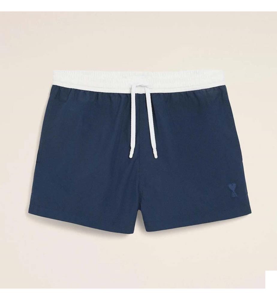Short de Bain Bicolore - Encre Blanc Crème
