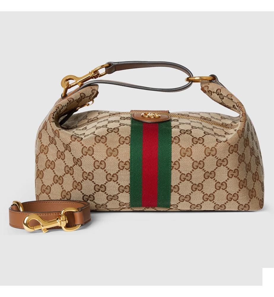 Vanity Medium Top Handle Bag - Beige et Brun