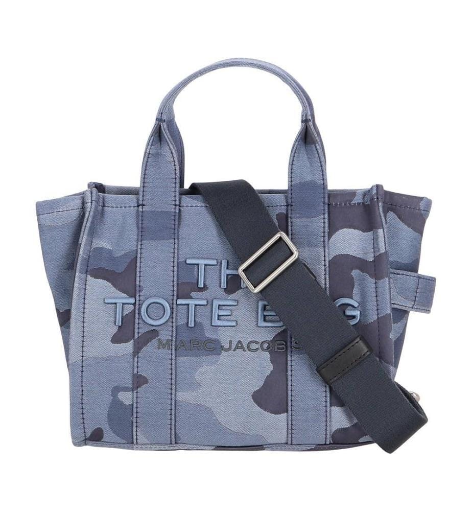 The Camo Jacquard Small Tote Bag - Blue Multi
