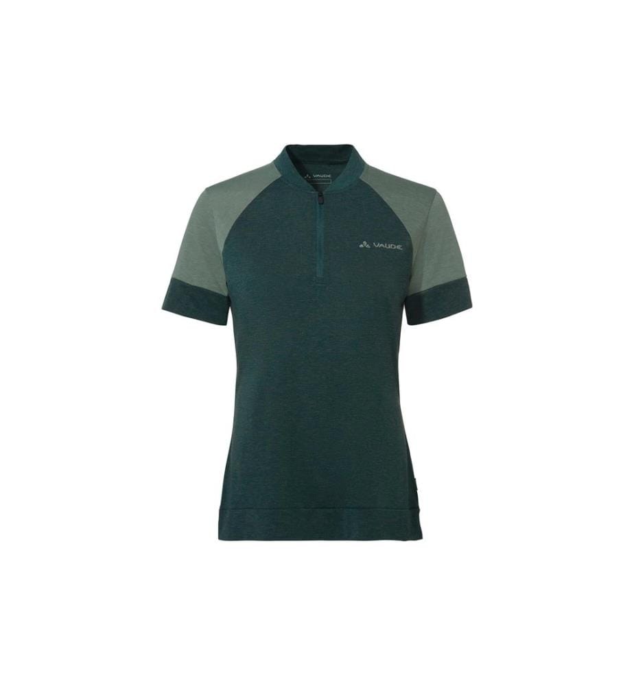VAUDE - Femmes T-Shirt Wo Altissimo Q-Zip deep pond Vert, Taille 38