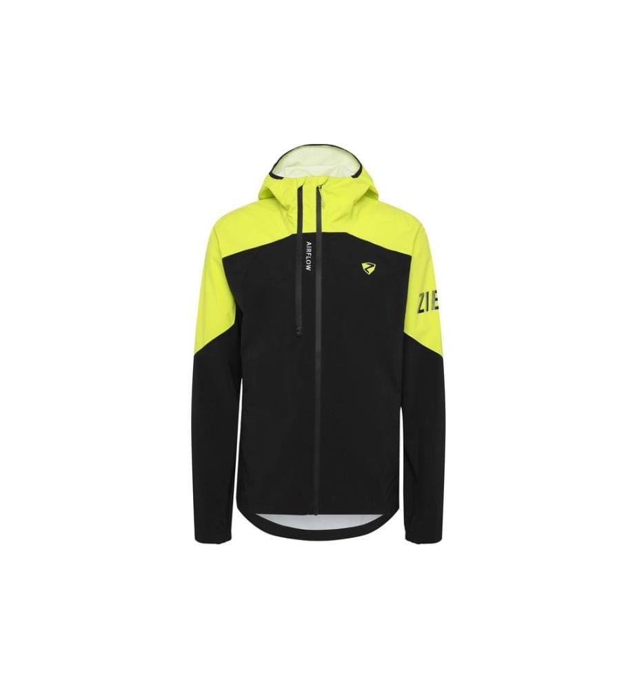 Ziener - Veste de pluie NEMIL-Z hommes Black Bitter Lemon, Gr. 54