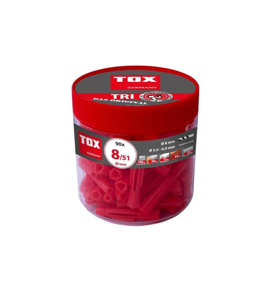 TOX-DÜBEL - Chevilles à usage multiple Tri 8x51 mm peut à 90 Pièce/s