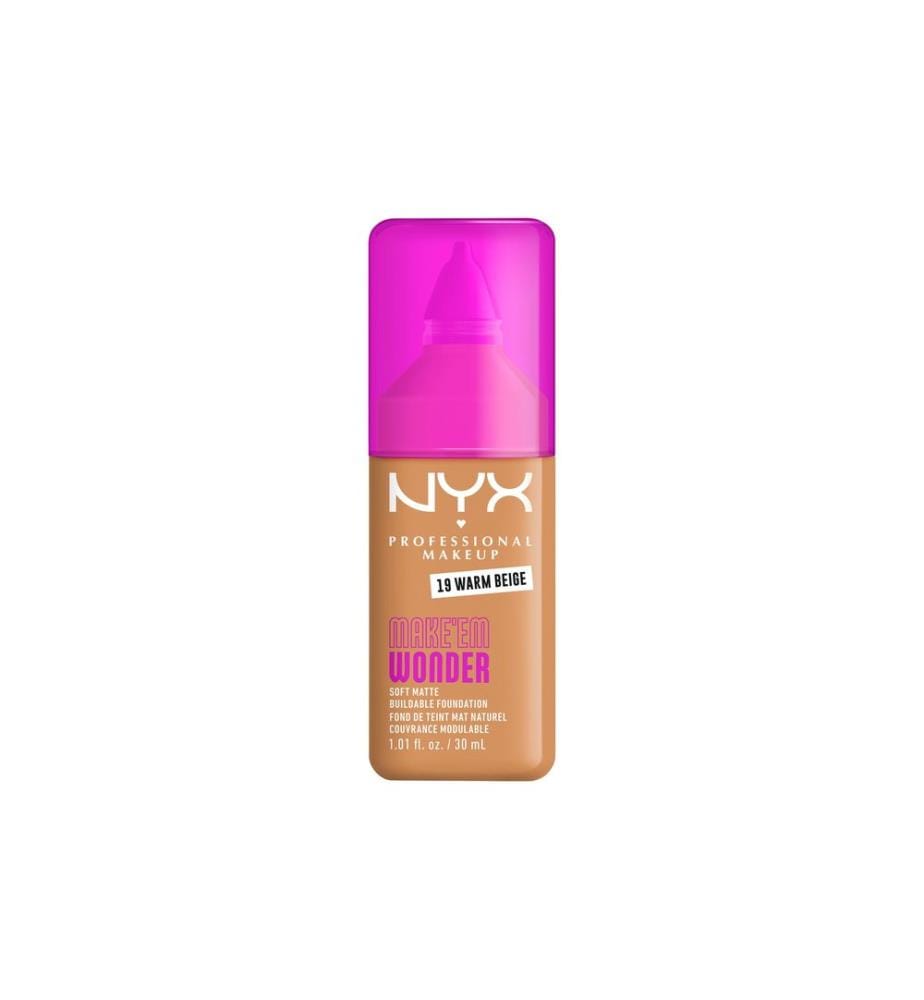 NYX Professional Makeup - Fond de teint Make em Wonder 19 Warm Beige