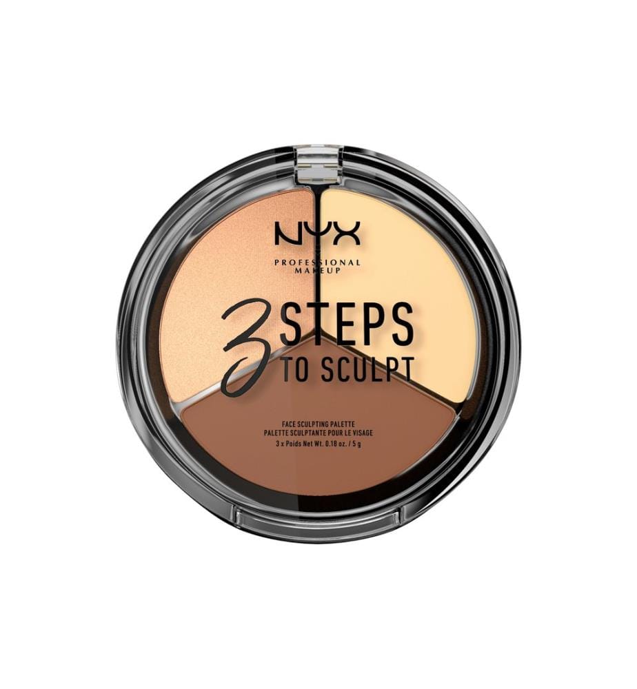 NYX Professional Makeup - 3 Steps Palette Contouring & Highlight 02 Light 02 Light