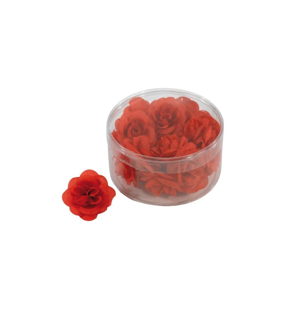DEKOMAT AG - Fleur artificielle Têtes de pétales de rose 20 pièces, Rouge