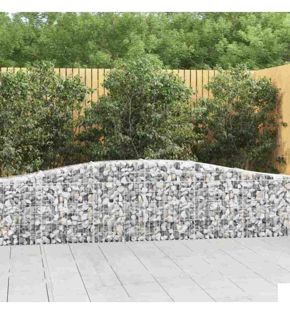 Paniers à gabions arqués 8 pcs 400x30x60/80 cm Fer galvanisé