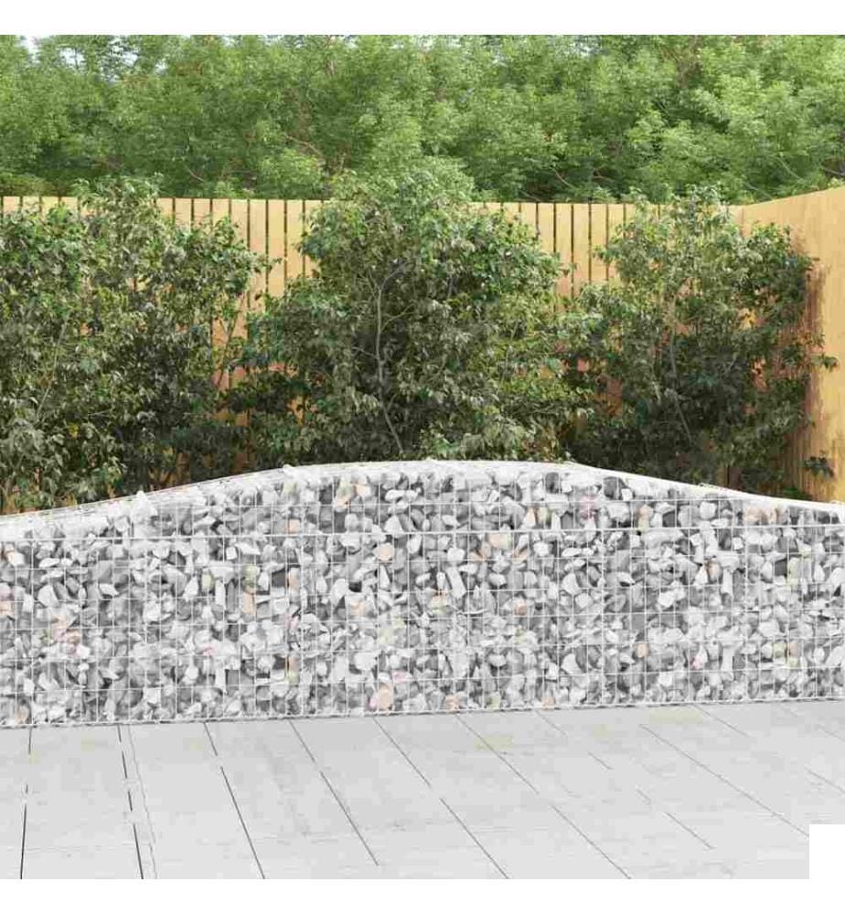 Paniers à gabions arqués 9 pcs 400x50x60/80 cm Fer galvanisé