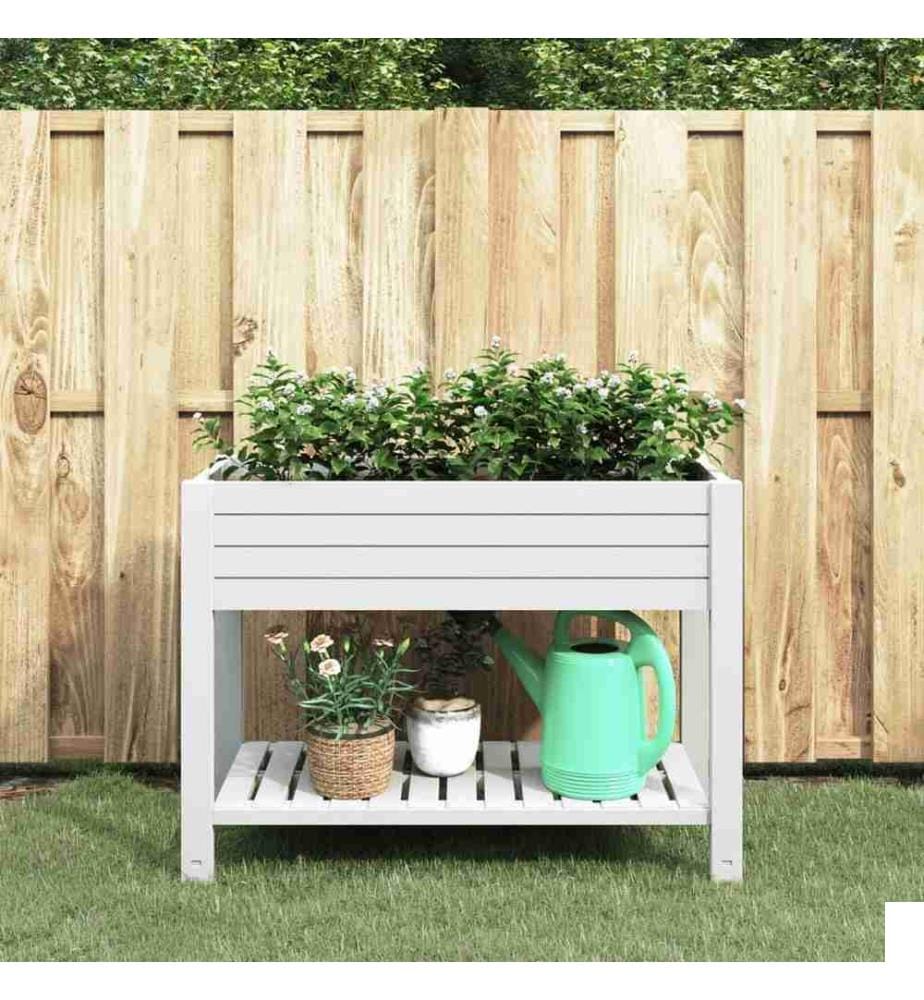 Lit surélevé de jardin blanc 110x45x79 cm polypropylène