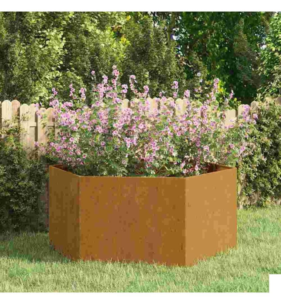 Jardinière Rouillé 90x90x45 cm Acier corten