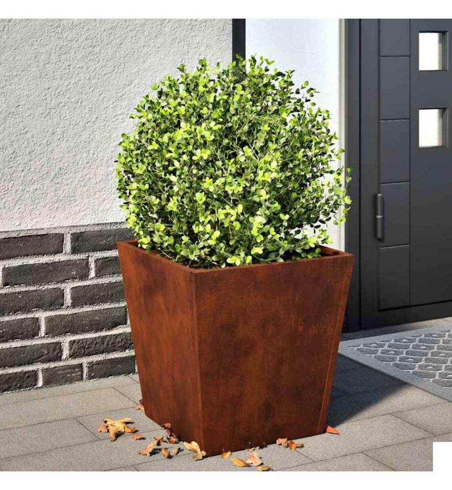 vidaXL Jardinières 2 pcs 40x40x40 cm acier résistant aux intempéries