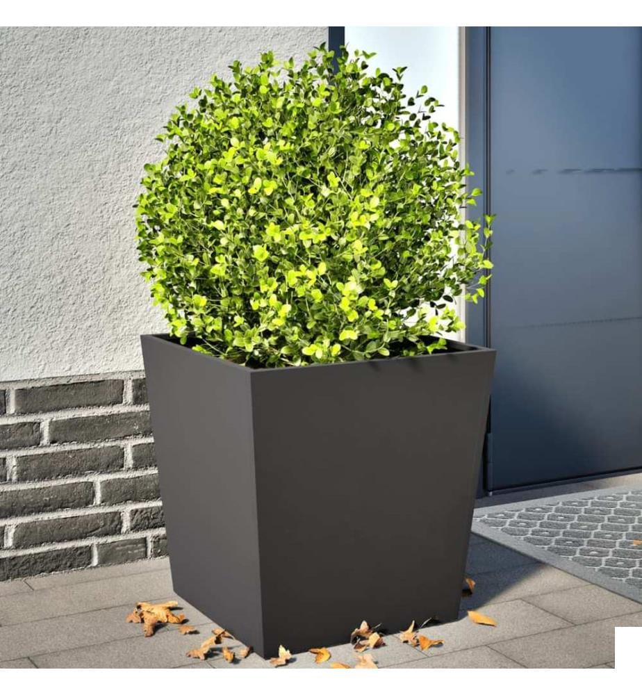vidaXL Jardinières 2 pcs noir 50x50x50 cm acier