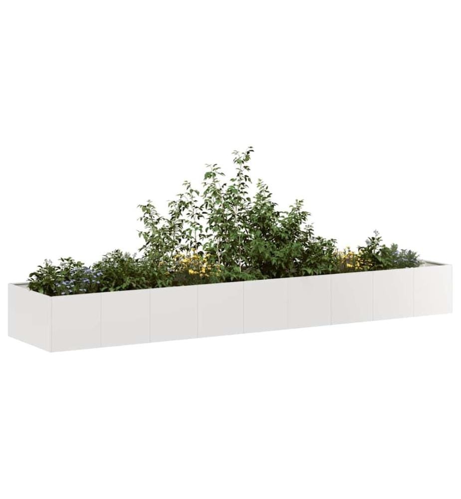 vidaXL Jardinière 360x80x40 cm acier inoxydable