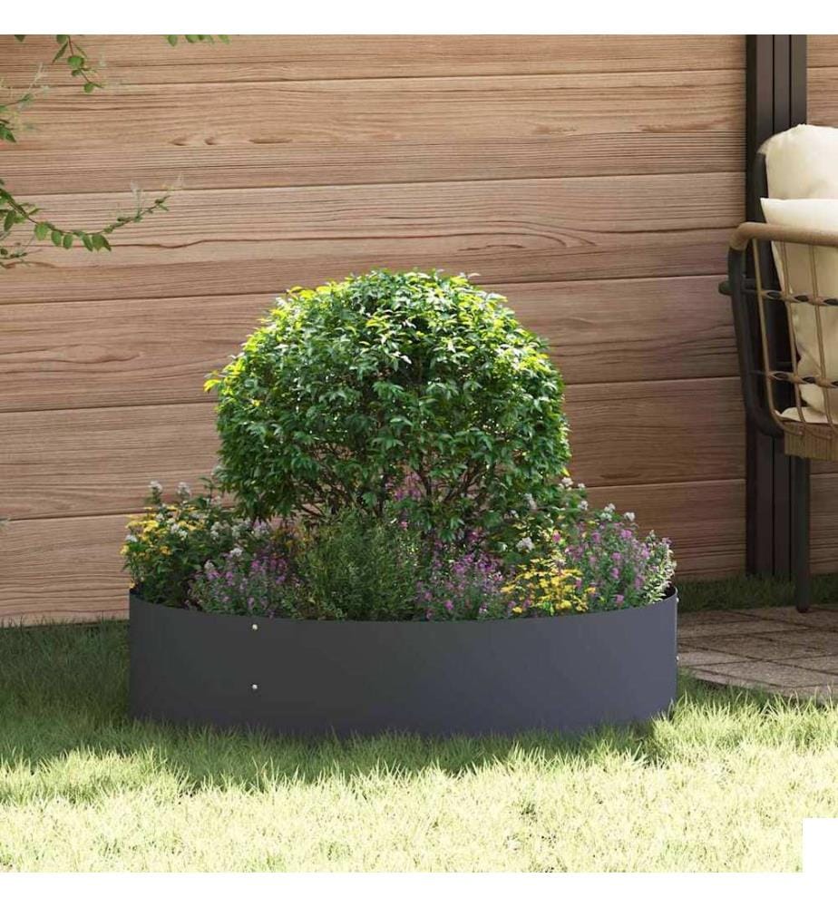 vidaXL Anneau de jardinière Anthracite 80 x 80 x 20 cm