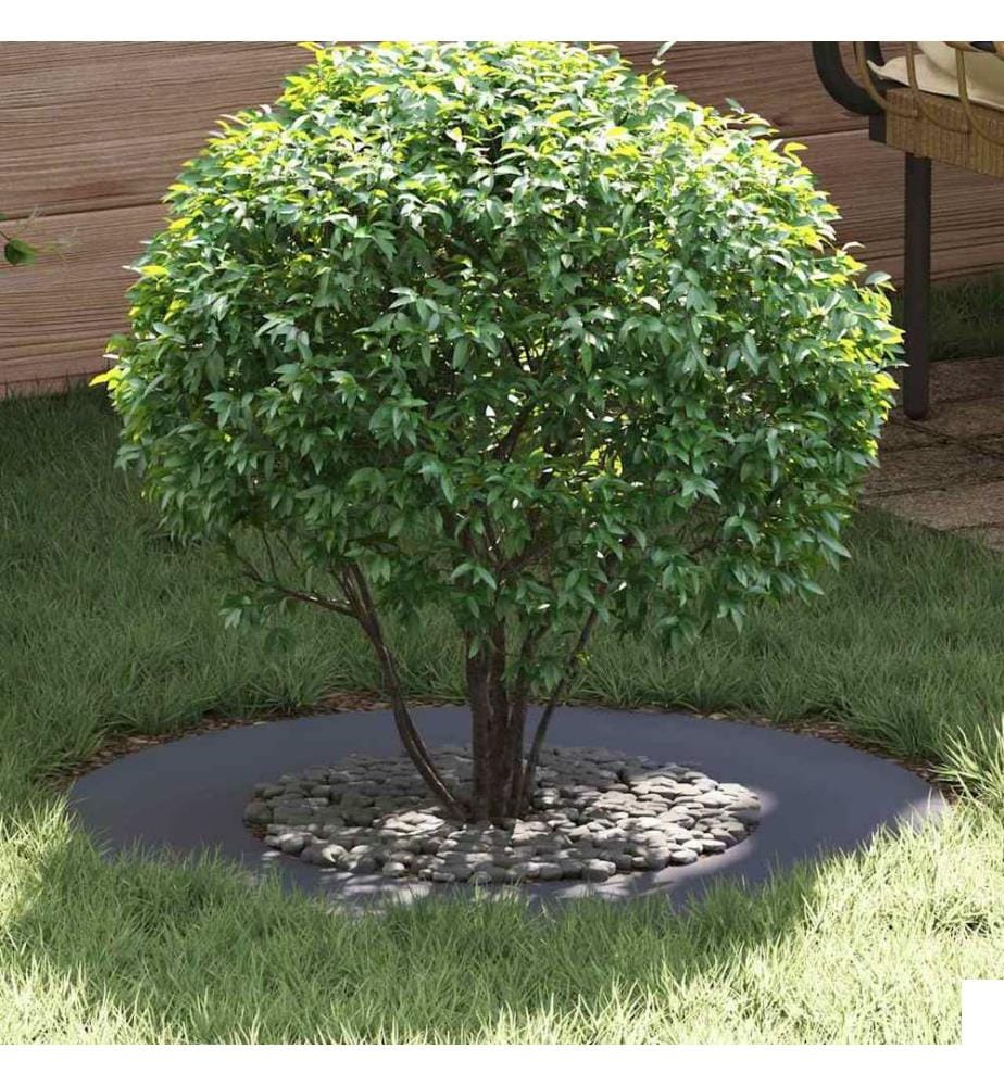 vidaXL adapté pour anneau d'arbre plat Anthracite Ø40 / 70 cm Acier