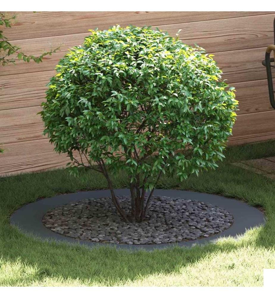 vidaXL adapté pour anneaux d'arbre plats 5 pcs Anthracite Ø90 / 120 cm
