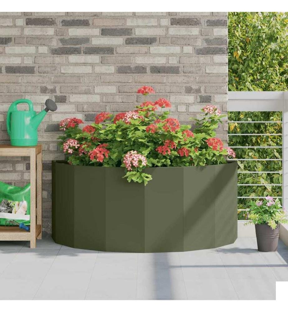 vidaXL Jardinière Vert olive 120 x 60 x 50 cm Acier