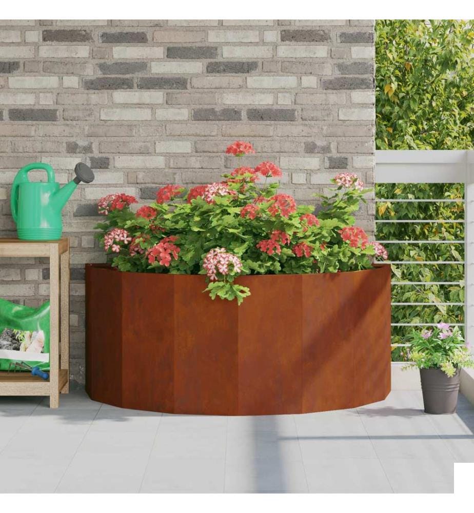 vidaXL Jardinière Rouillé 120 x 60 x 50 cm