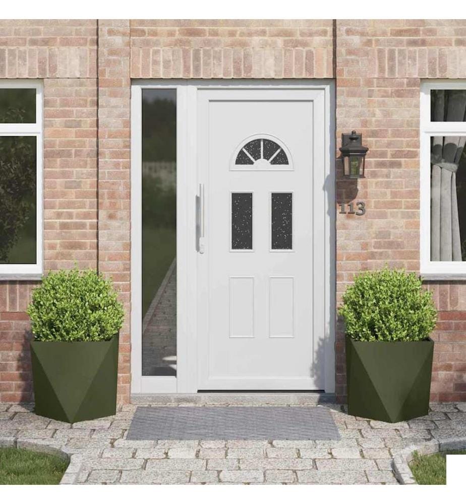 vidaXL Jardinière 2 pcs Vert olive 50 x 50 x 50 cm Acier