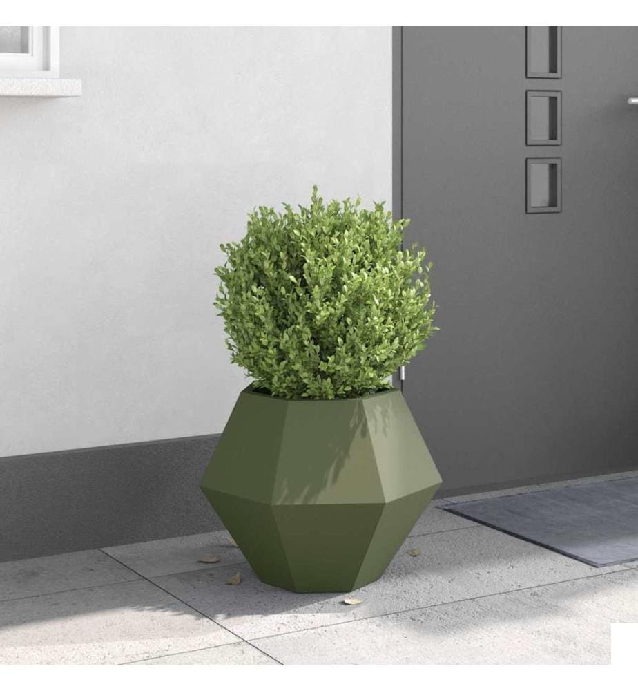 vidaXL Jardinière Vert olive 50 x 50 x 40 cm Acier