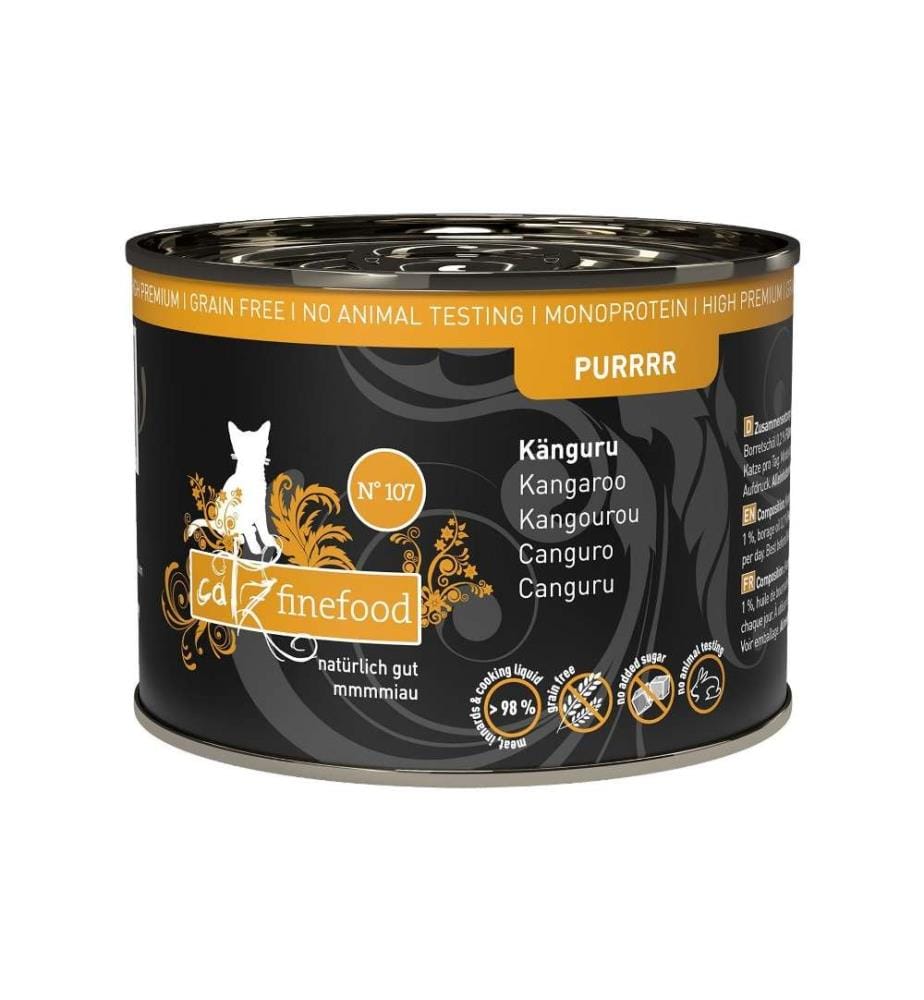 CATZ FINEFOOD - Alimentation humide Purrrr No.107 Kangourou, 200 g