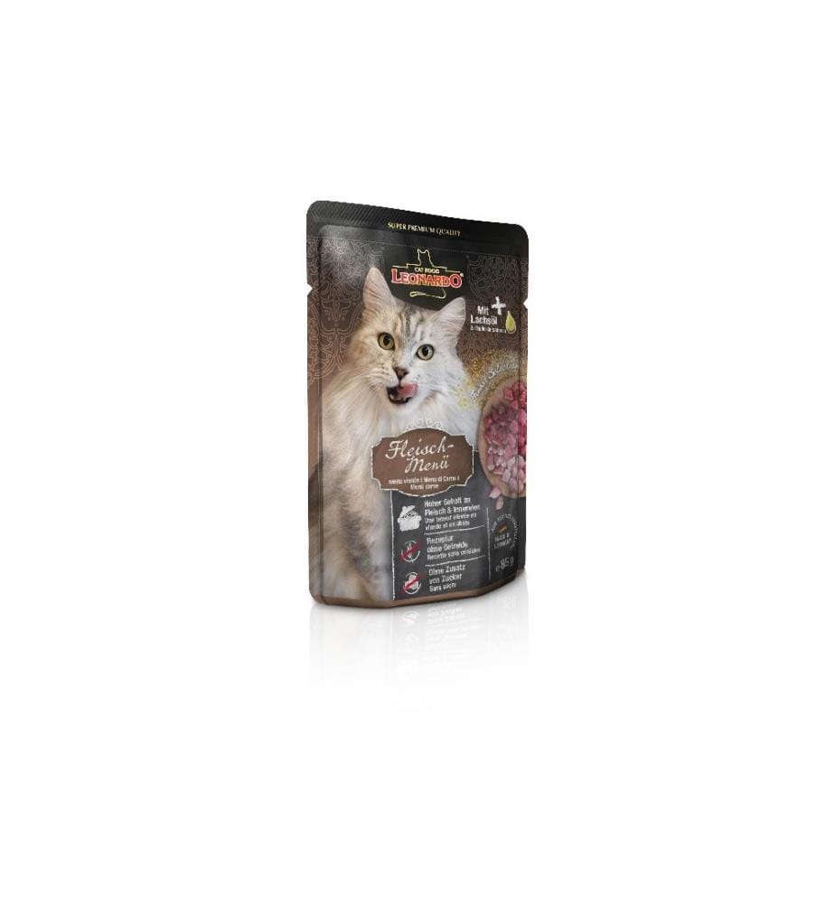 LEONARDO CAT FOOD - Alimentation humide Menu viande, 85 g