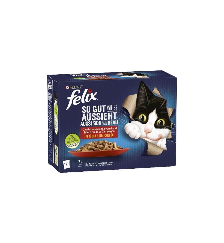 FELIX - Alimentation humide AGAIL Sélection des viandes, 12 x 85 g