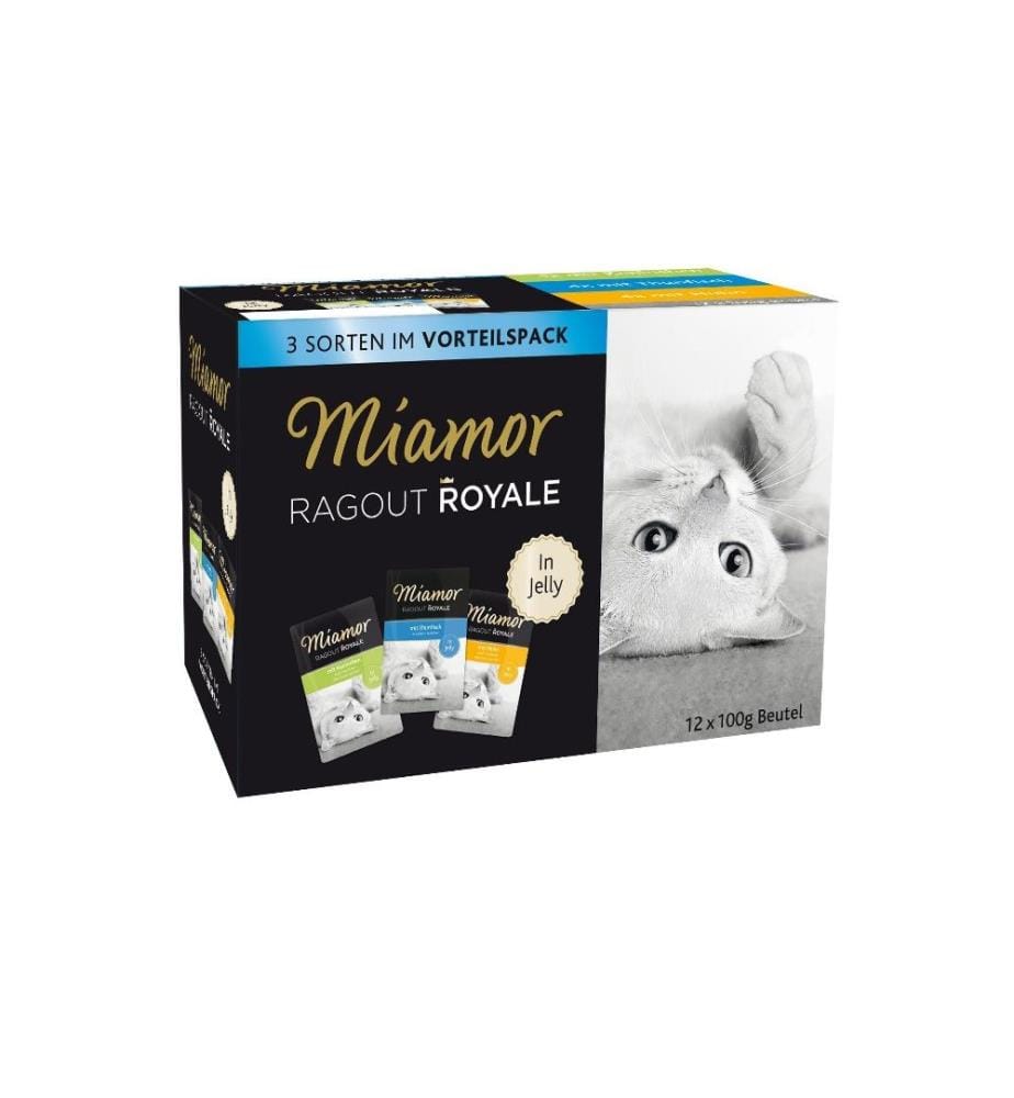 MIAMOR - Alimentation humide Ragout Royale Gelée Multipack lapin, poulet, thon