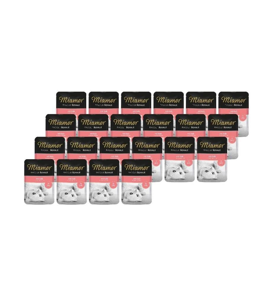 MIAMOR - Alimentation humide Ragoût de veau royal en gelée, 22 x 100 g