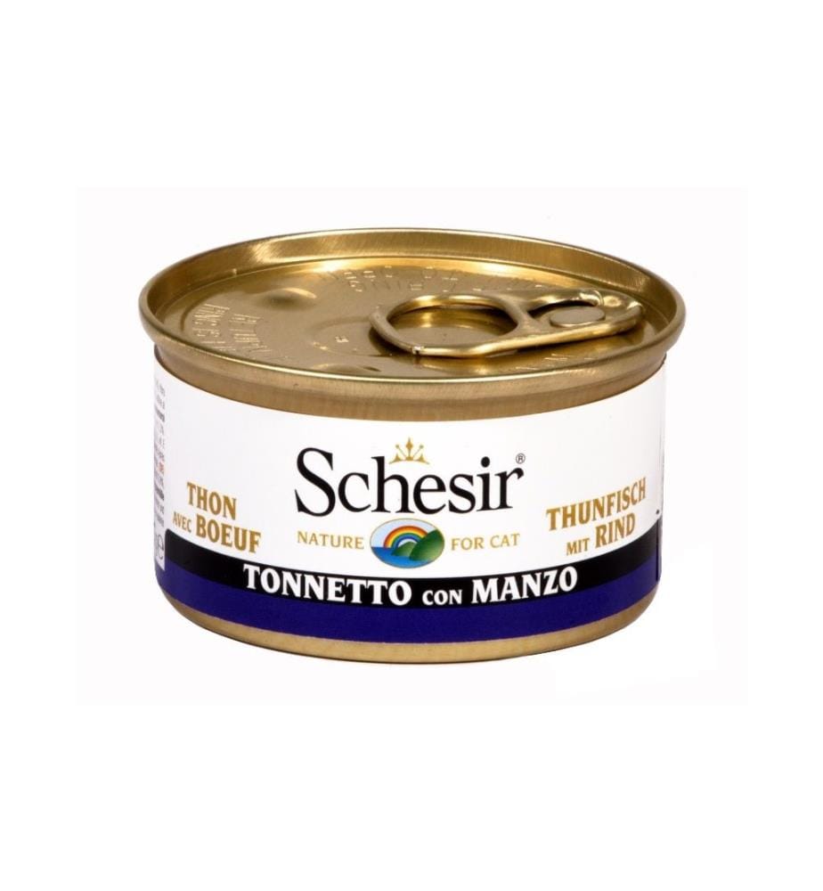 SCHESIR - Alimentation humide Thon & buf en gelée, 85 g