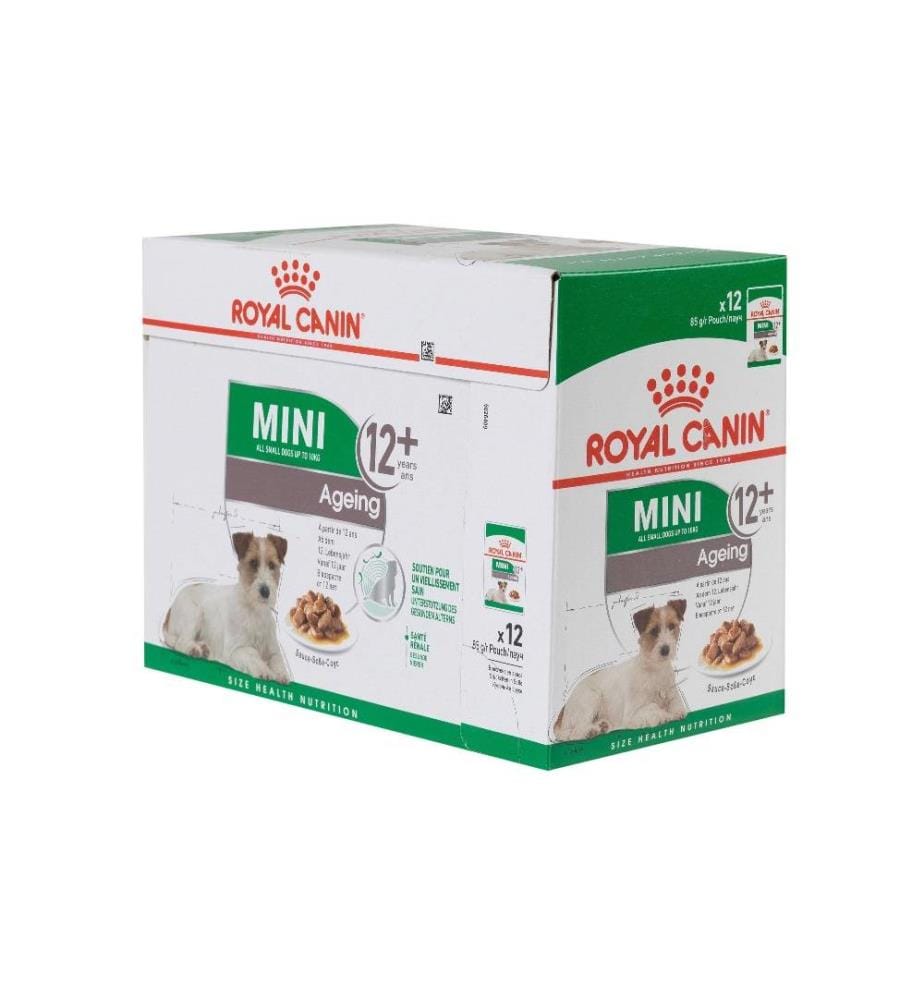 ROYAL CANIN - Alimentation humide Nutrition de santé Mini Ageing 12+ Sauce, 12 x 85 g