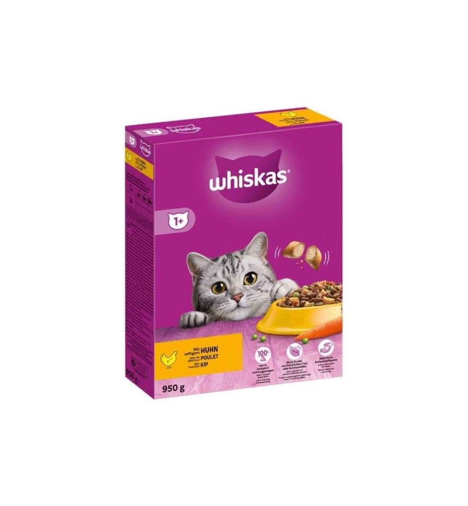 WHISKAS - Alimentation sèche Adulte Poulet, 950 g