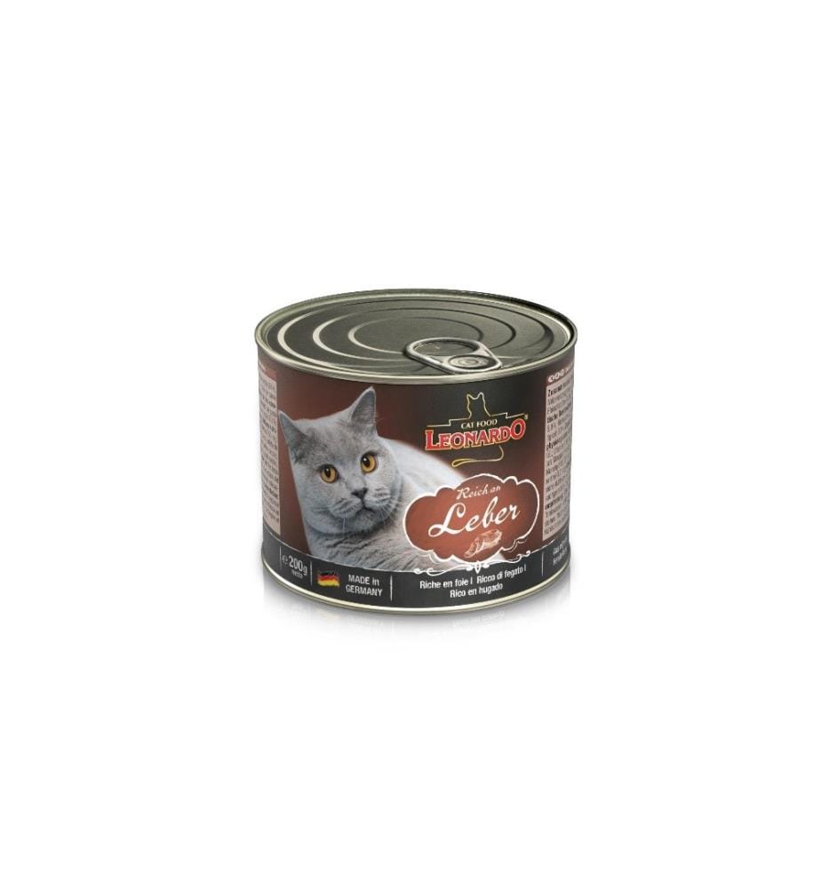 LEONARDO CAT FOOD - Alimentation humide Riche en foie, 200 g