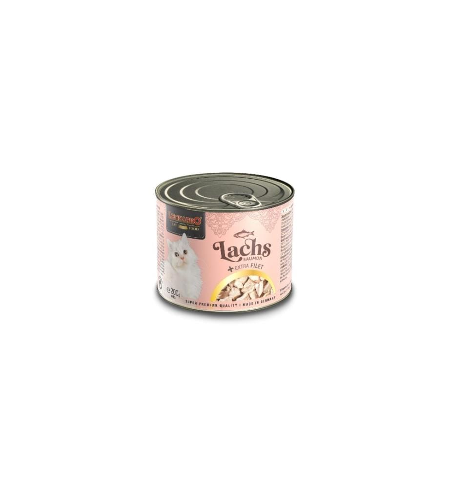 LEONARDO CAT FOOD - Alimentation humide Saumon filet supplémentaire, 200 g