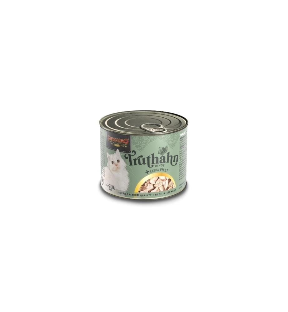 LEONARDO CAT FOOD - Alimentation humide Dinde filet supplémentaire 200 g