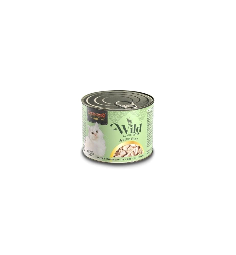 LEONARDO CAT FOOD - Alimentation humide Gibier filet supplémentaire, 200 g